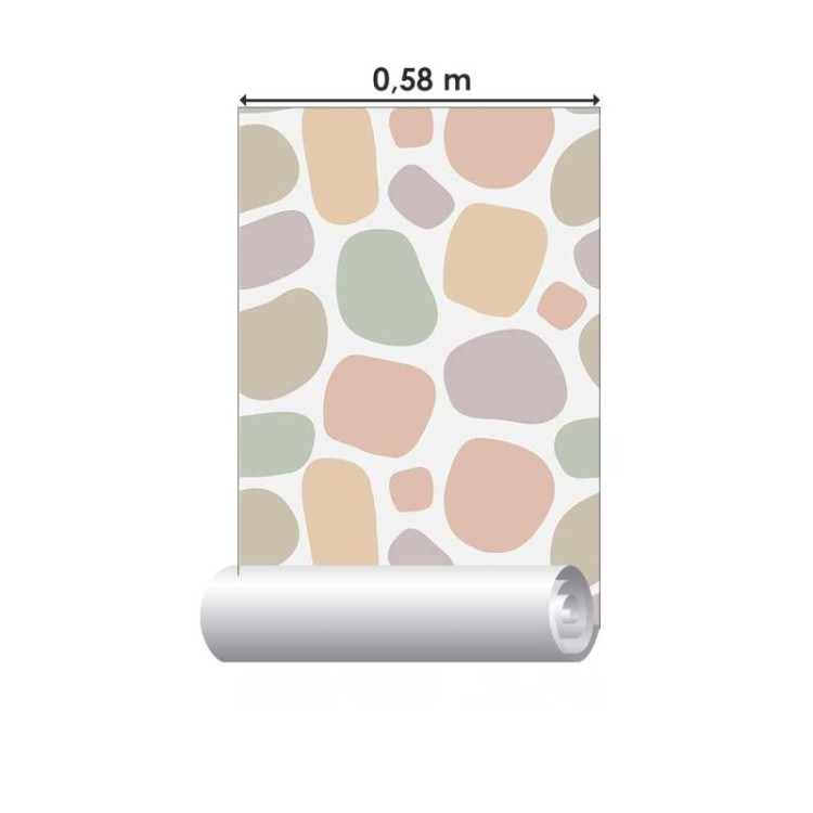 Papel de Parede Adesivo Geoides coloridos N08143