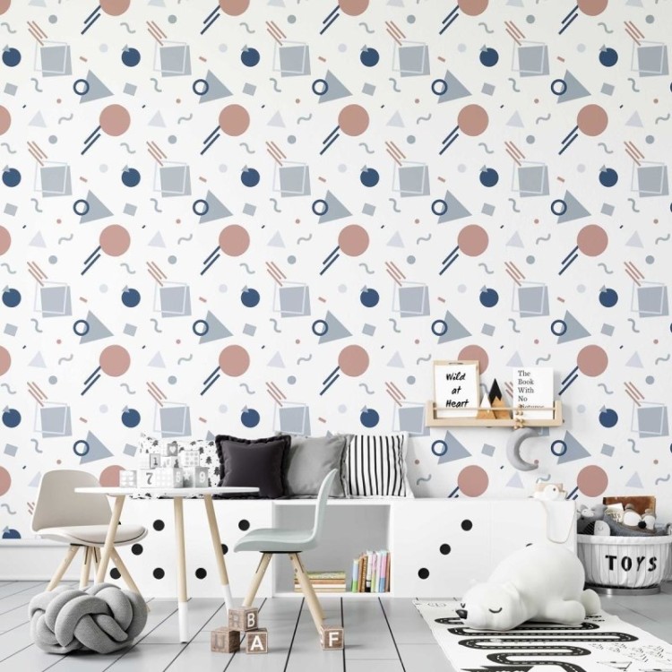 Papel de Parede Adesivo Geomátrico Minimalista...