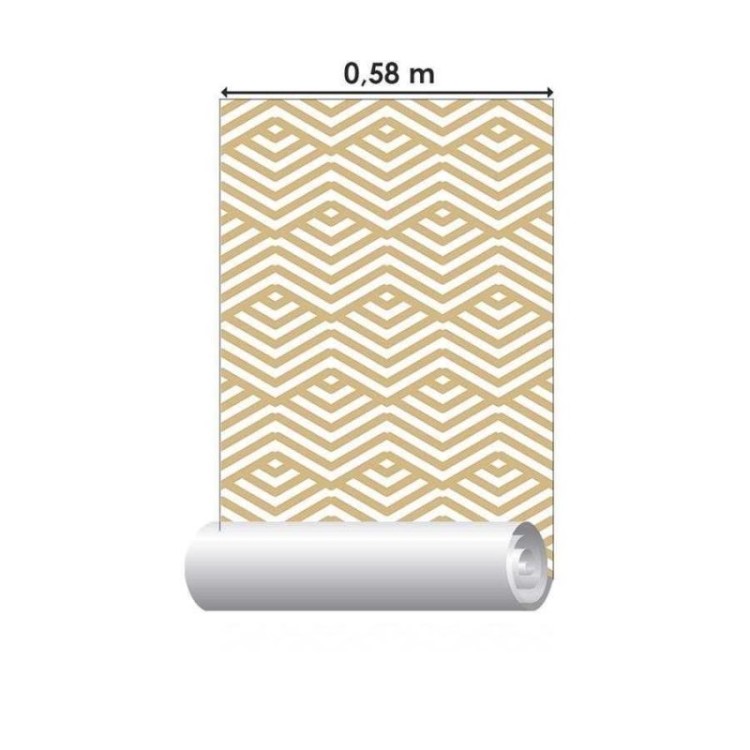 Papel de Parede Adesivo Geomátrico Retrô...