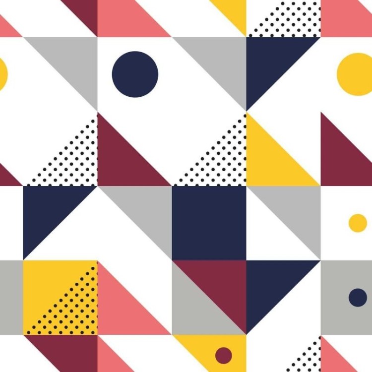 Papel de Parede Adesivo Geomátrico Retrô N06136