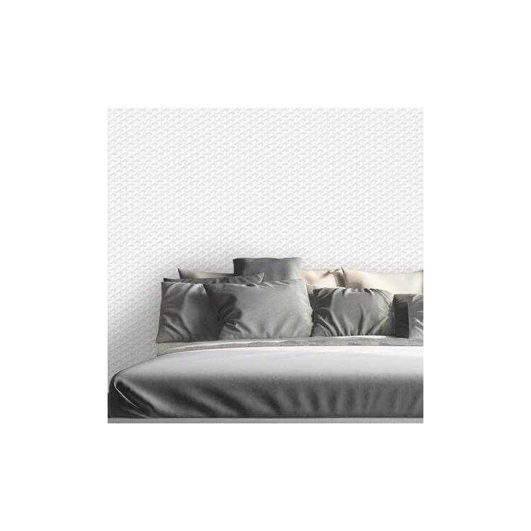 Papel de Parede Adesivo Geometrico 3d branco 0325