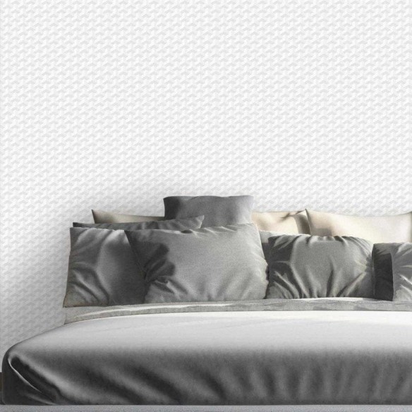 Papel de Parede Adesivo Geometrico 3d branco 0325