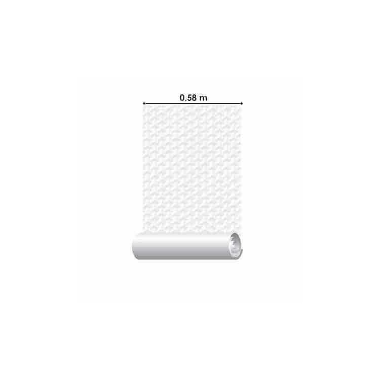 Papel de Parede Adesivo Geometrico 3d branco 0325