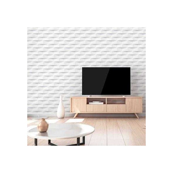 Papel de Parede Adesivo Geometrico 3d branco 183374603
