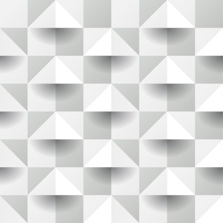 Papel de Parede Adesivo 3D Cinza e Branco Xadrez