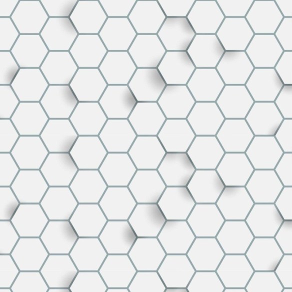 Papel de Parede Adesivo Geométrico 3D Colmeia N013131