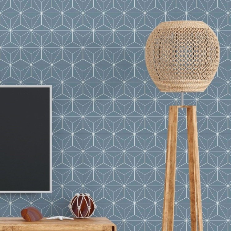 Papel de Parede Adesivo Geométrico 3D Cube N018120