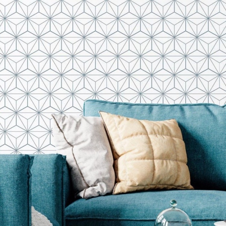 Papel de Parede Adesivo Geométrico 3D Cube N018121