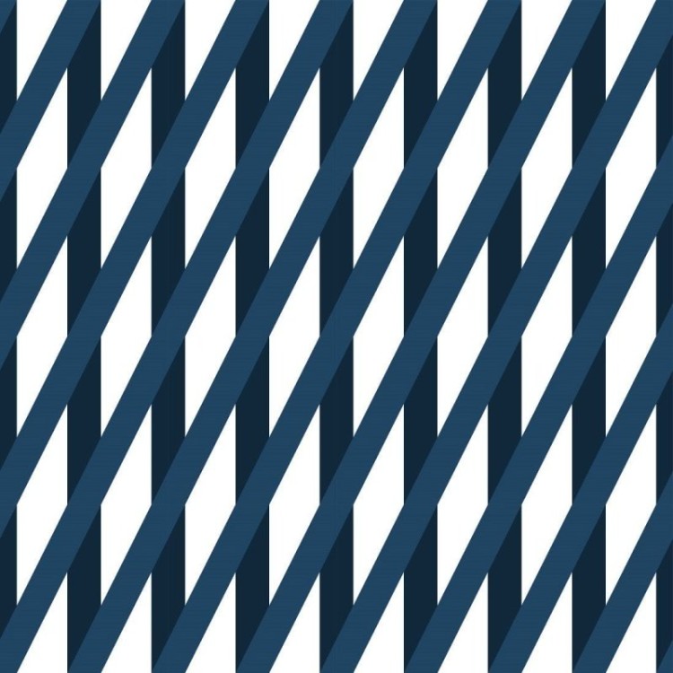 Papel de Parede Adesivo Geométrico 3D Fitas...