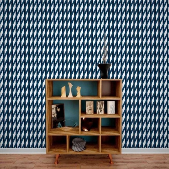 Papel de Parede Adesivo Geométrico 3D Fitas N013013