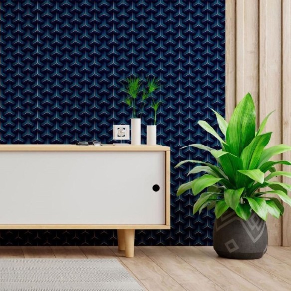 Papel de Parede Adesivo Geométrico 3D Luxury N013017