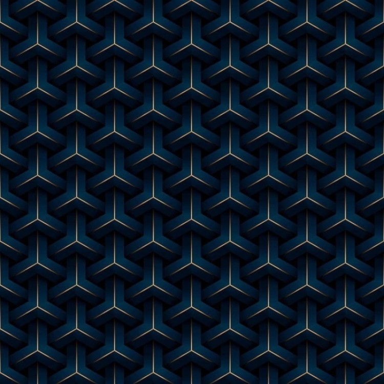 Papel de Parede Adesivo Geométrico 3D Luxury...
