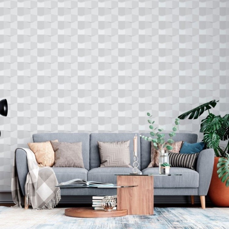 Papel de Parede Adesivo Geométrico 3D N013114
