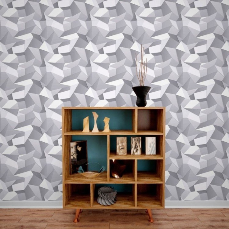 Papel de Parede Adesivo Geométrico 3D N013267