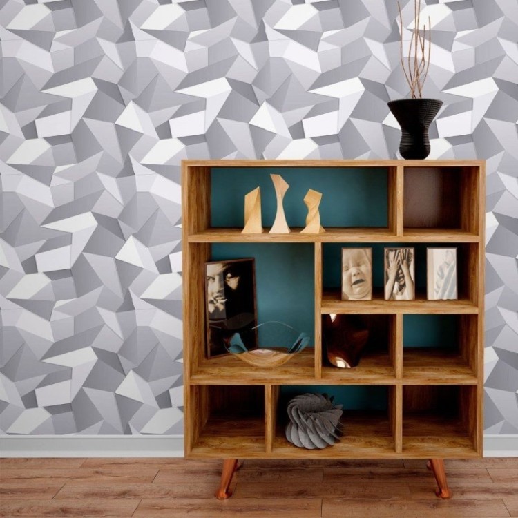 Papel de Parede Adesivo Geométrico 3D N013267