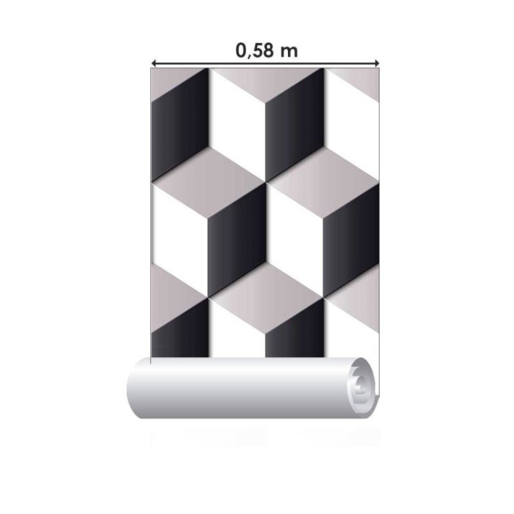 Papel de Parede Adesivo geométrico 3d N014131