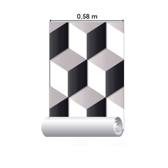 Papel de Parede Adesivo geométrico 3d N014131