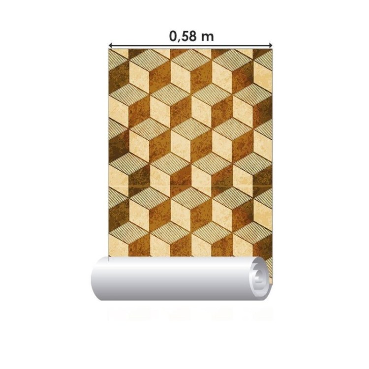 Papel de Parede Adesivo Geométrico 3D N015011