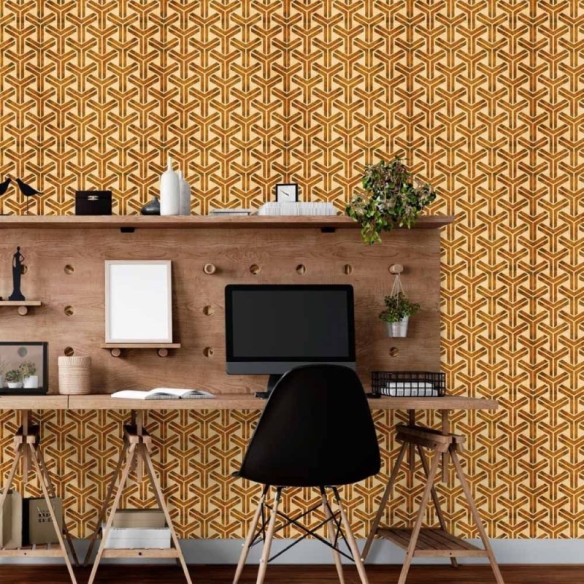Papel de Parede Adesivo Geométrico 3D N015012