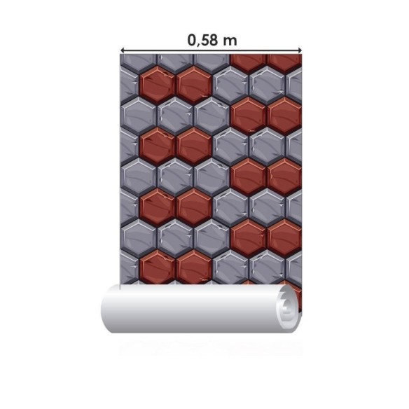 Papel de Parede Adesivo Geométrico 3D N015125