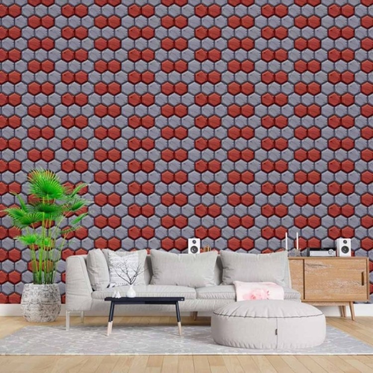 Papel de Parede Adesivo Geométrico 3D N015125