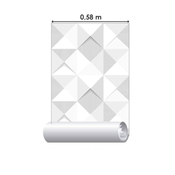 Papel de Parede Adesivo Geométrico 3D N019087