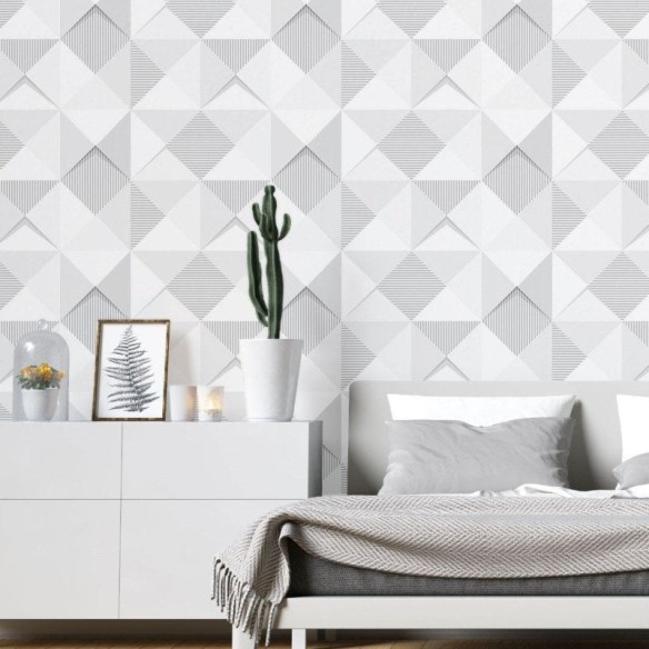 Papel de Parede Adesivo Geométrico 3D N019087