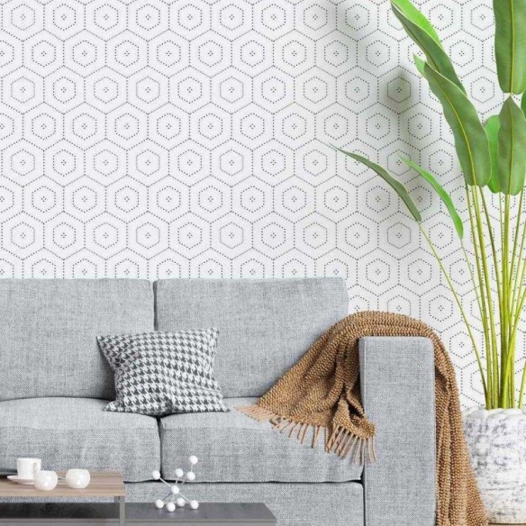 Papel de Parede Adesivo Geométrico 3D N02248