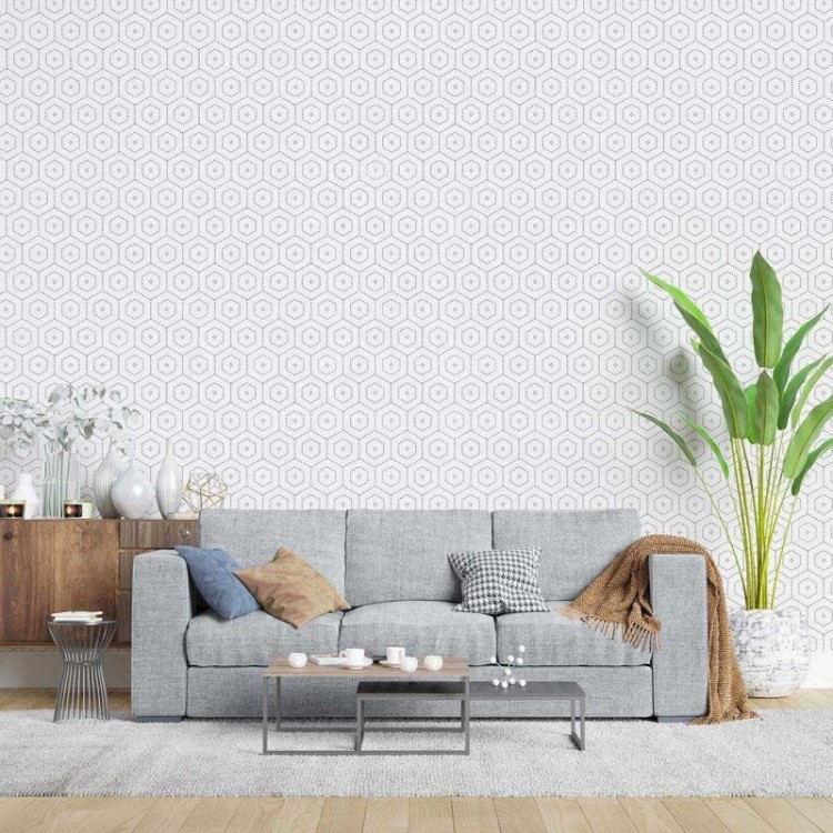 Papel de Parede Adesivo Geométrico 3D N02248