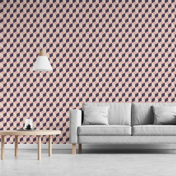 Papel de Parede Adesivo Geométrico 3D N03015