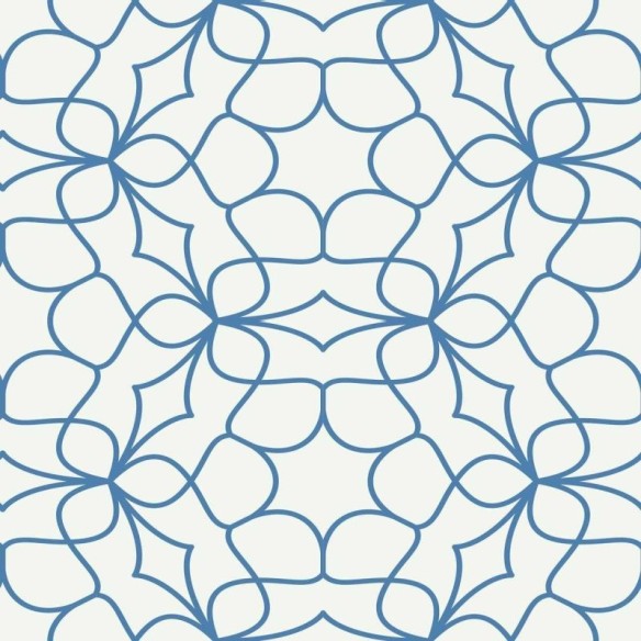 Papel de Parede Adesivo Abstrato Branco e Azul N05298