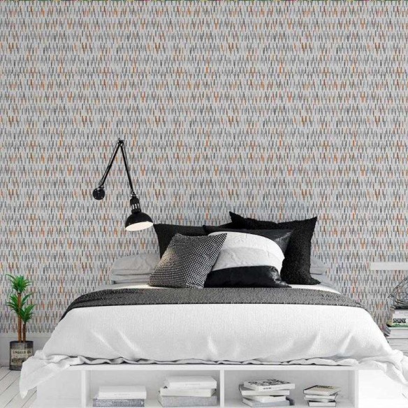 Papel de Parede Adesivo Geométrico Abstrato Cinza N05119