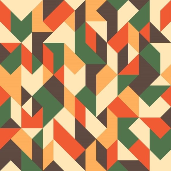 Papel de Parede Adesivo Geométrico Abstrato Colorido N013007