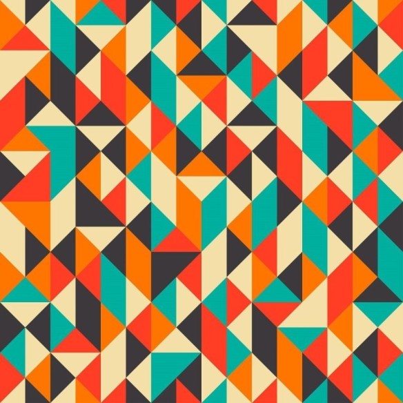 Papel de Parede Adesivo Geométrico Abstrato Colorido N013008