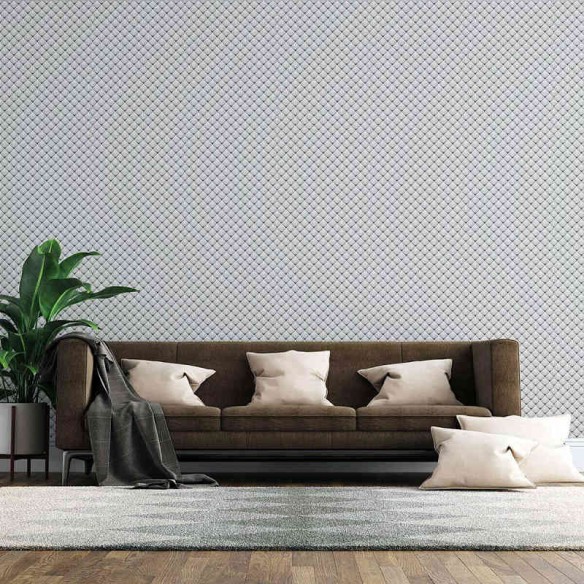 Papel de Parede Adesivo Geométrico Abstrato Leque Preto e Branco N07048