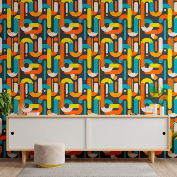 Papel de Parede Adesivo Geométrico Abstrato N013113