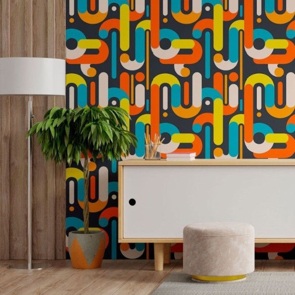 Papel de Parede Adesivo Geométrico Abstrato N013113