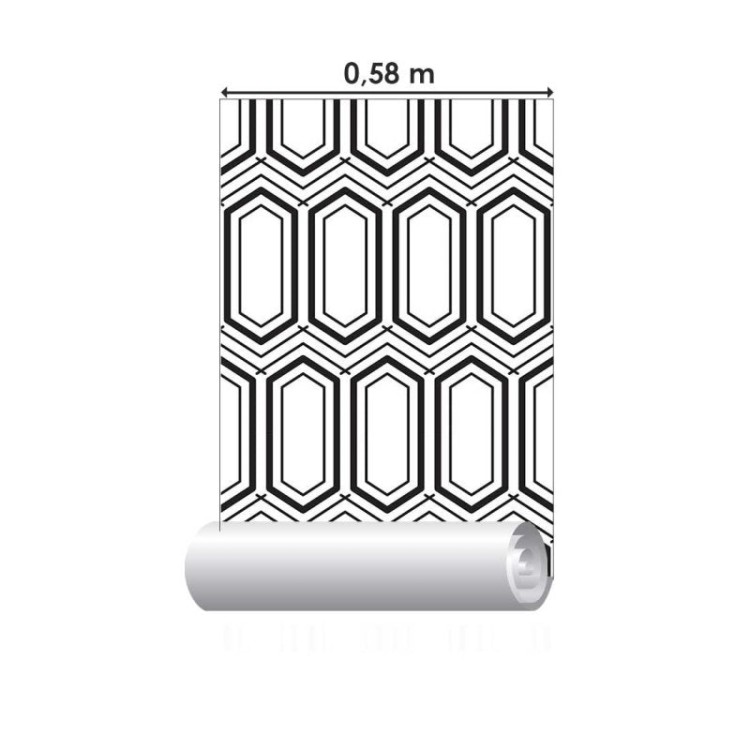 Papel de Parede Adesivo Geométrico Abstrato...