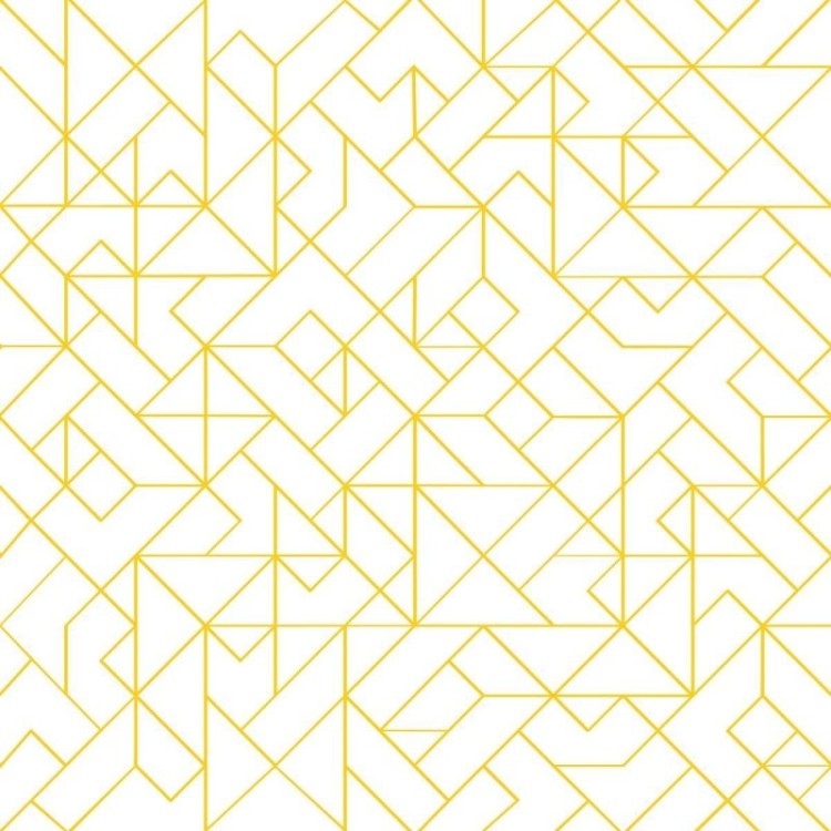 Papel de Parede Adesivo Geométrico Amarelo N010132