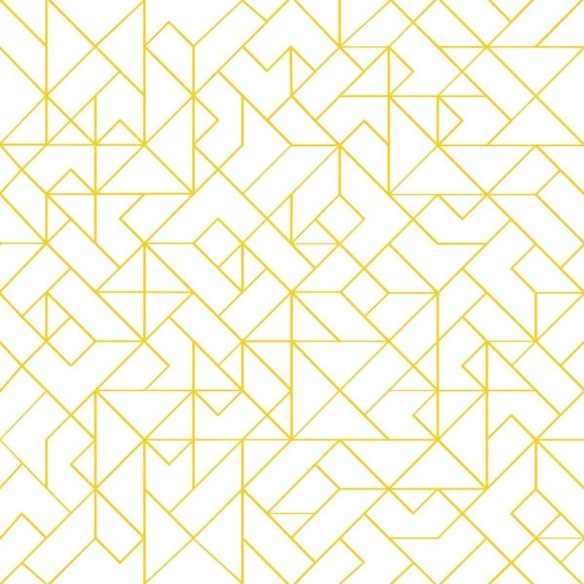 Papel de Parede Adesivo Geométrico Amarelo N010132