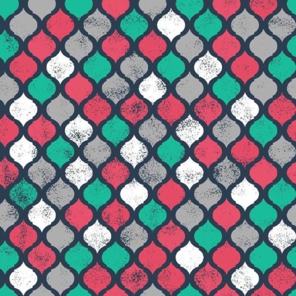 Papel de Parede Adesivo Geométrico Árabe Verm. Verde N06068