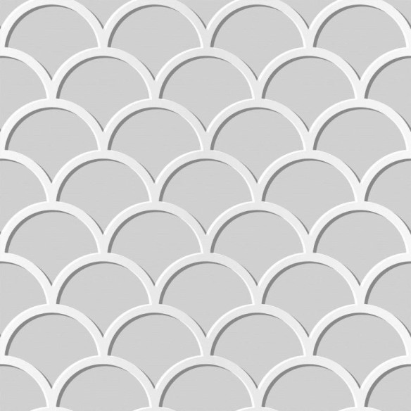Papel de Parede Adesivo Geométrico Arcos Escamas N015119