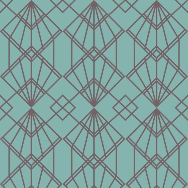 Papel de Parede Adesivo Geométrico Art Déco...