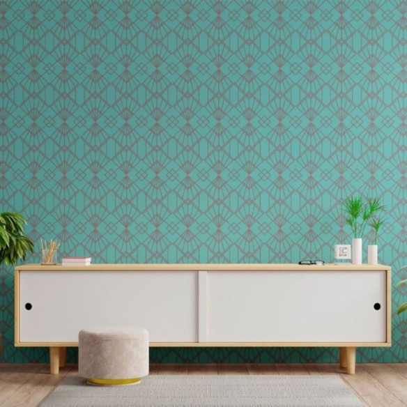 Papel de Parede Adesivo Geométrico Art Déco N013025