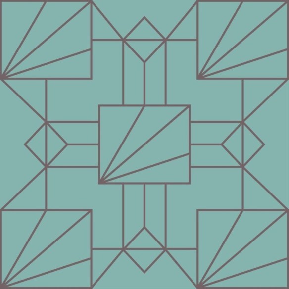 Papel de Parede Adesivo Geométrico Art Déco N013027