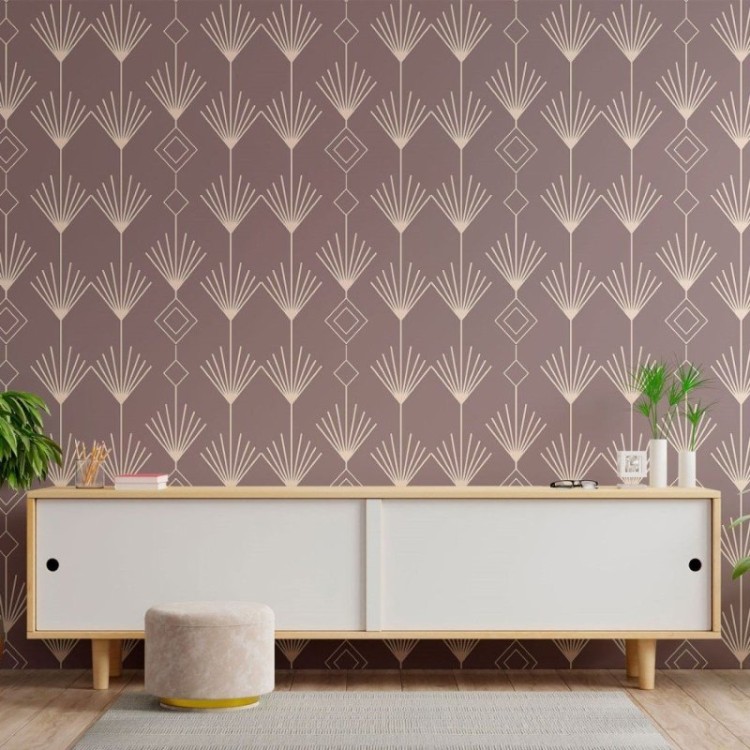 Papel de Parede Adesivo Geométrico Art Déco...