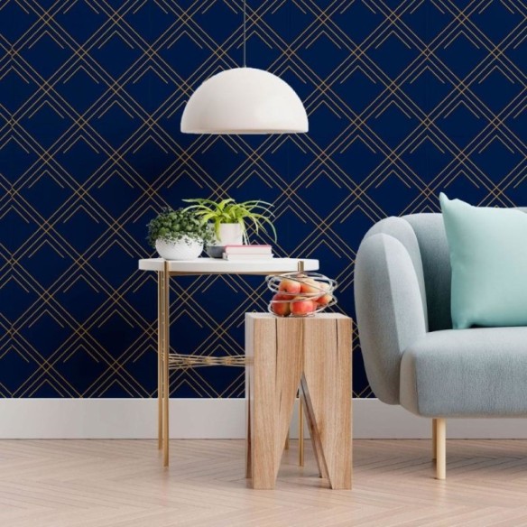 Papel de Parede Adesivo Geométrico Art Déco N013079