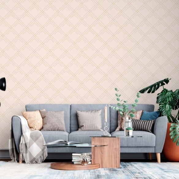 Papel de Parede Adesivo Geométrico Art Déco N013080