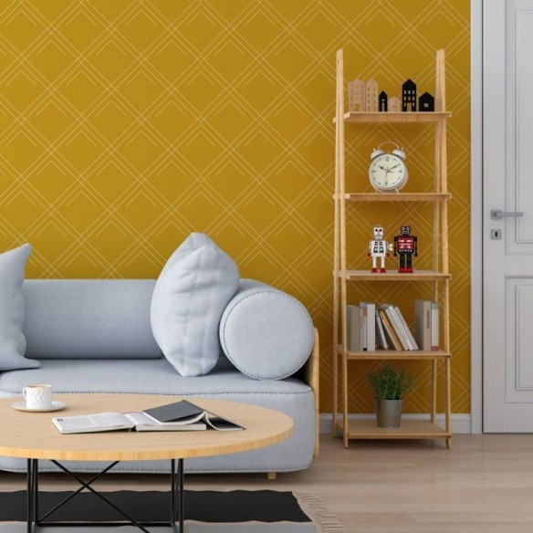 Papel de Parede Adesivo Geométrico Art Déco N013081