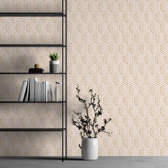 Papel de Parede Adesivo Geométrico Art Déco N013110